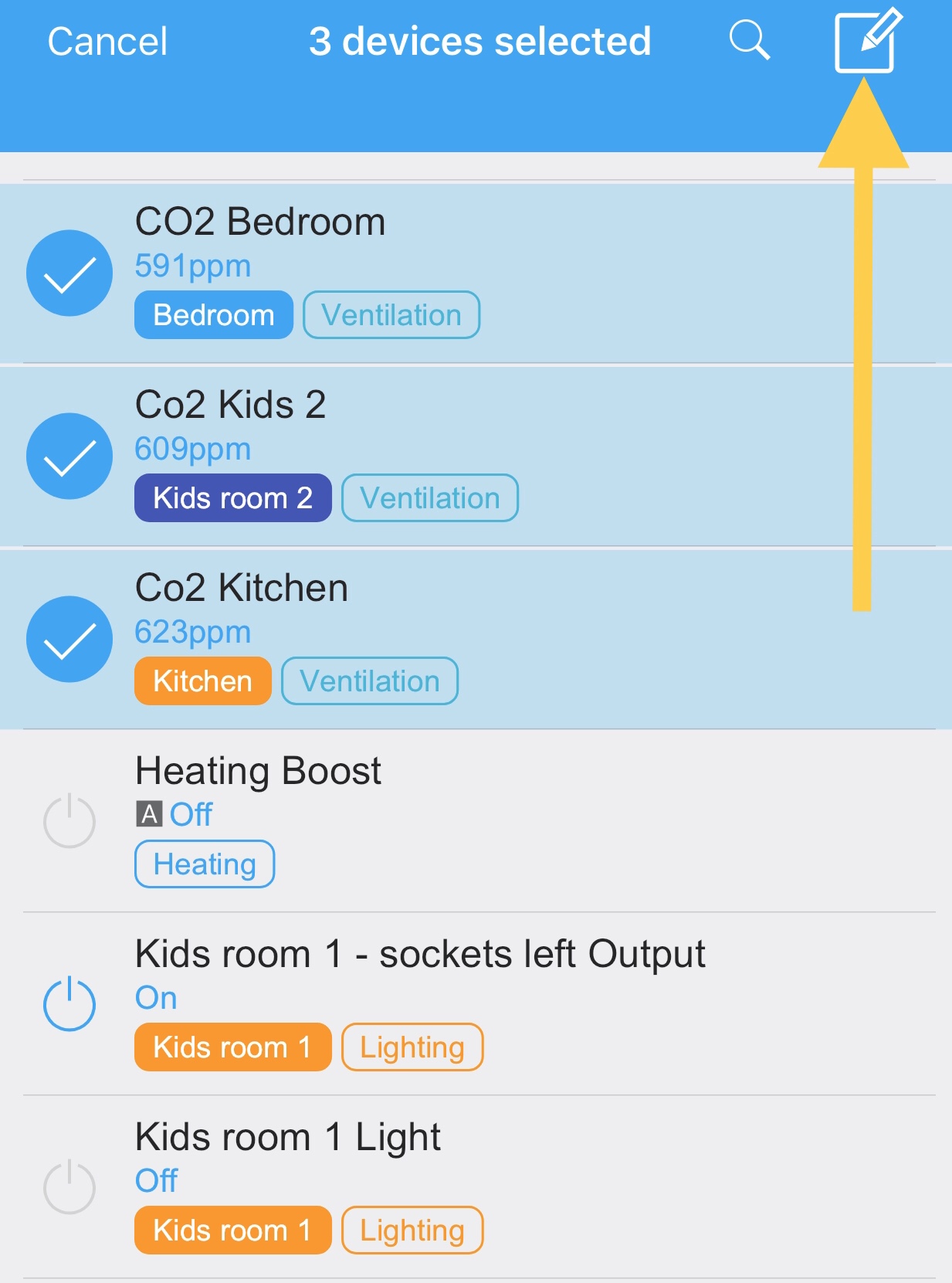 Vstup do režimu výberu