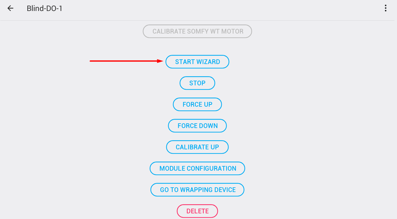 Tlačidlo štart sprievodcu