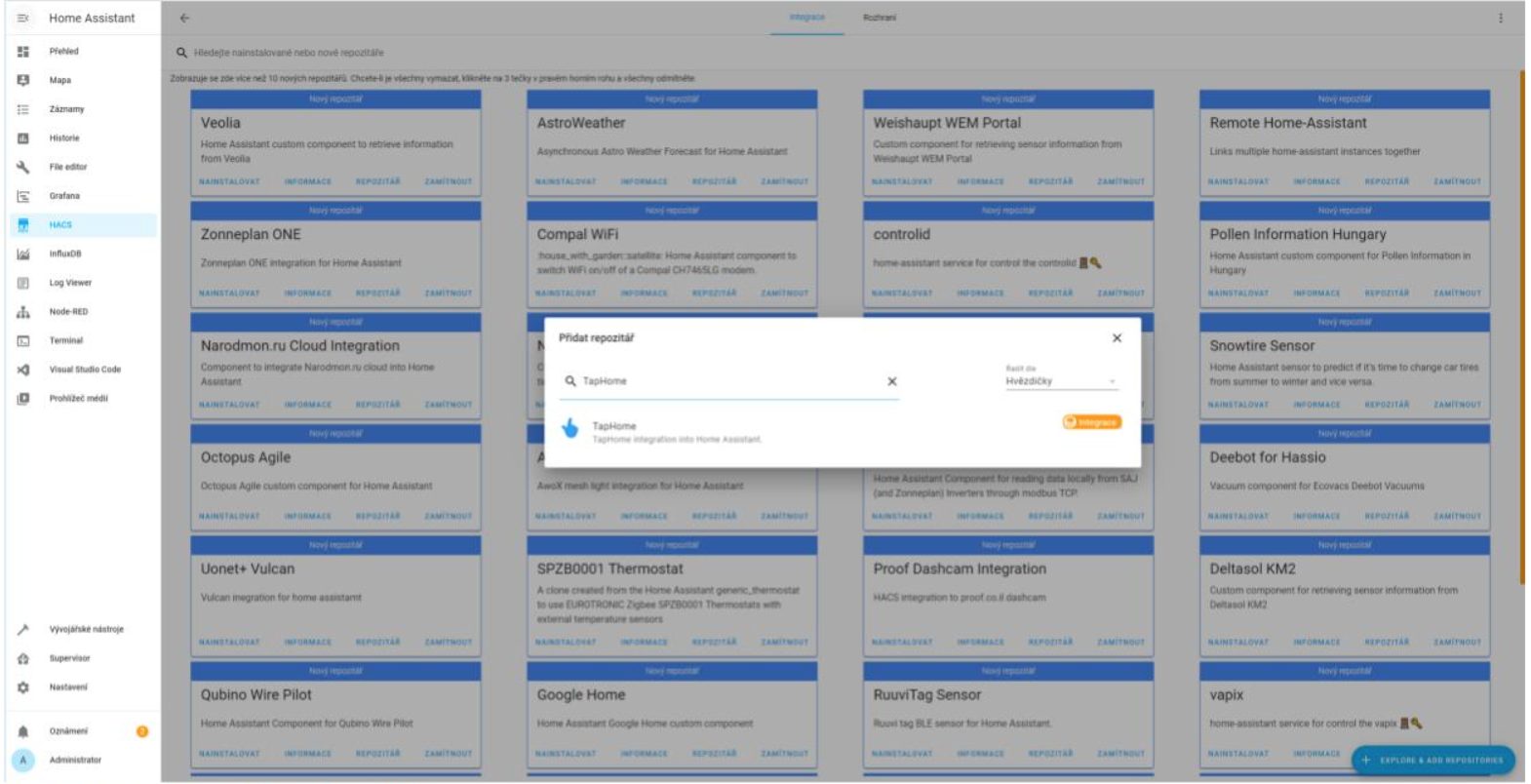 HACS interface screenshot