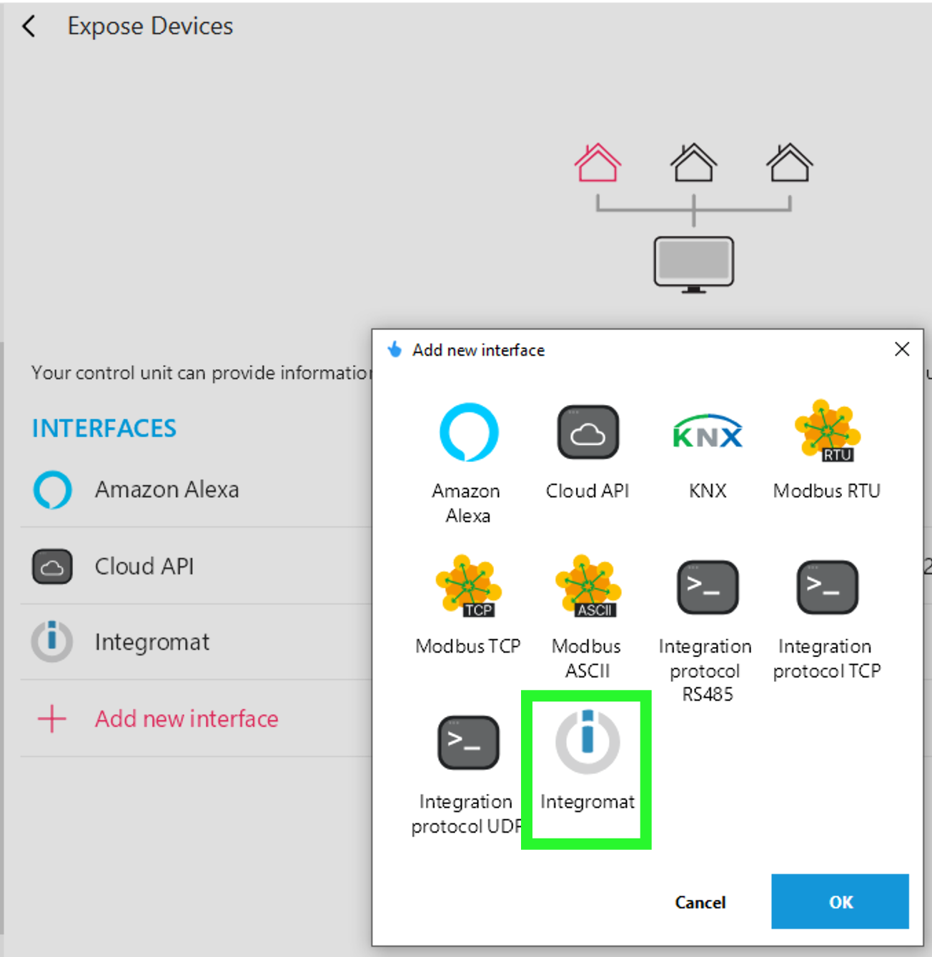 Settings - Expose devices
