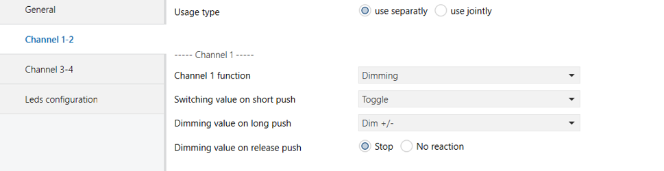ETS function settings